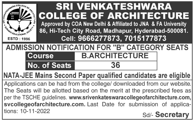 Sri Venkateshwara College of Architecture